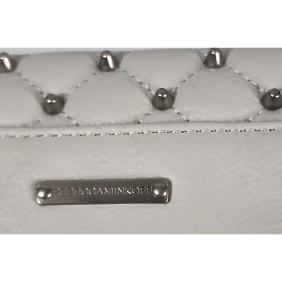 Rebecca Minkoff Light Gray Studded Mini Affair Quilted Bag